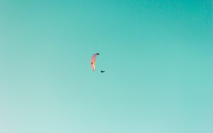 Preview wallpaper paraglider, paragliding, flight, sky, minimalism