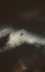 Preview wallpaper paragliding, sky, flight, cloudy