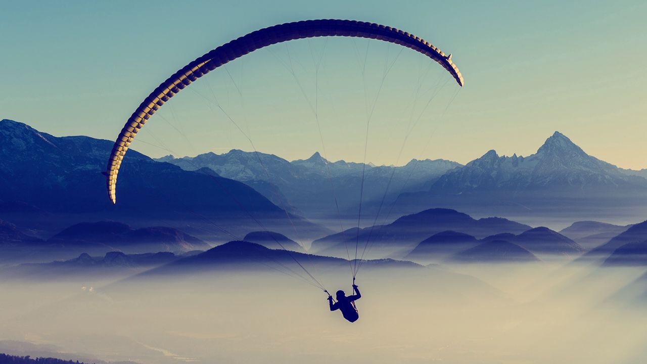 Wallpaper paragliding, sky, flight
