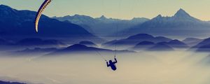 Preview wallpaper paragliding, sky, flight
