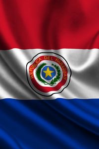 Preview wallpaper paraguay, satin, flag, symbol, star