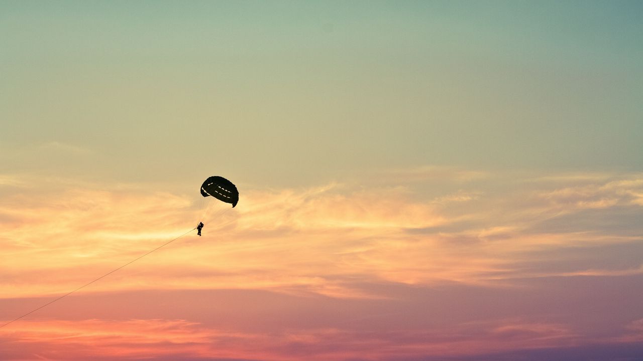 Wallpaper parasailing, paragliding, flying, sky