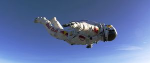 Preview wallpaper paratrooper, red bull, jumping, flying, suit