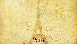 Preview wallpaper paris, eiffel tower, paper, drawing