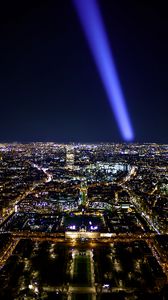 Preview wallpaper paris, lights, buildings, view, france, dark