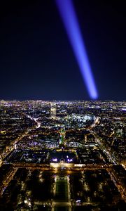 Preview wallpaper paris, lights, buildings, view, france, dark