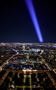 Preview wallpaper paris, lights, buildings, view, france, dark