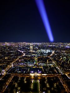 Preview wallpaper paris, lights, buildings, view, france, dark