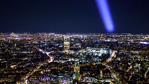 Preview wallpaper paris, lights, buildings, view, france, dark