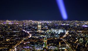 Preview wallpaper paris, lights, buildings, view, france, dark