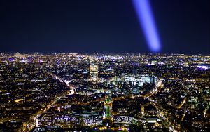 Preview wallpaper paris, lights, buildings, view, france, dark