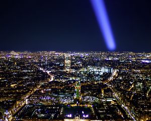 Preview wallpaper paris, lights, buildings, view, france, dark