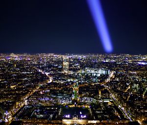 Preview wallpaper paris, lights, buildings, view, france, dark