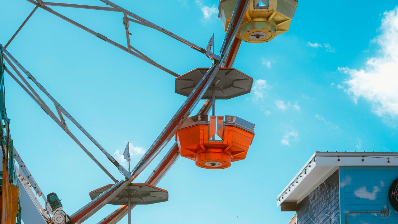 Wallpaper park, attraction, ferris wheel, summer