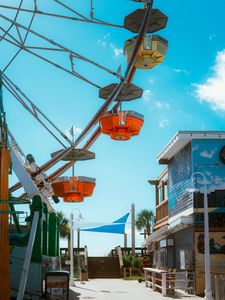 Preview wallpaper park, attraction, ferris wheel, summer