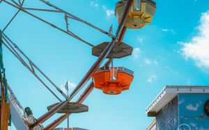 Preview wallpaper park, attraction, ferris wheel, summer
