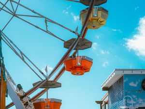 Preview wallpaper park, attraction, ferris wheel, summer