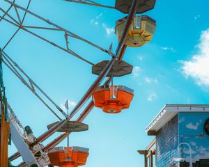 Preview wallpaper park, attraction, ferris wheel, summer