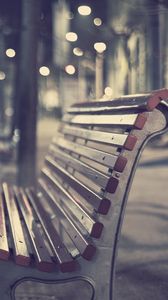 Preview wallpaper park, bench, night, city, desert