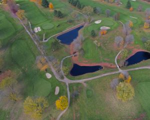 Preview wallpaper park, paths, lakes, trees, aerial view