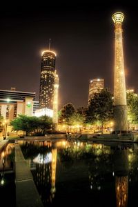 Preview wallpaper park, usa, centennial atlanta, night, hdr