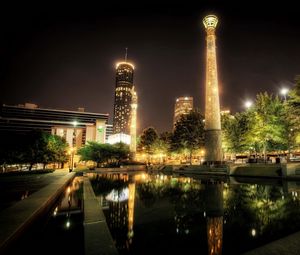 Preview wallpaper park, usa, centennial atlanta, night, hdr