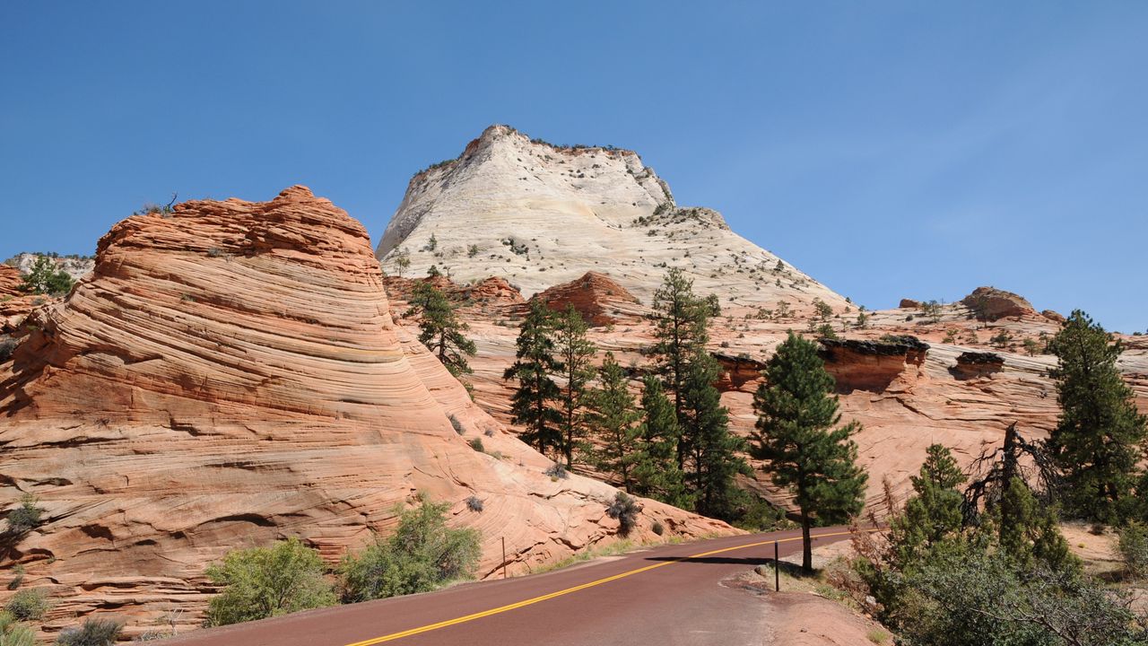 Wallpaper park, usa, road, zion, nature