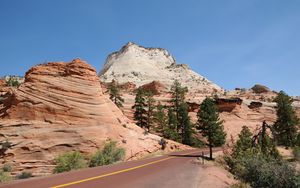 Preview wallpaper park, usa, road, zion, nature