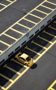 Preview wallpaper parking, auto, minimalism, yellow