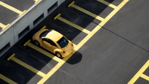 Preview wallpaper parking, auto, minimalism, yellow