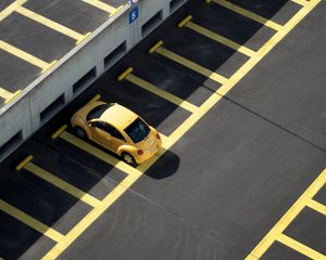 Preview wallpaper parking, auto, minimalism, yellow