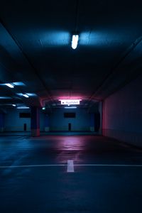 Preview wallpaper parking, underground, light, neon