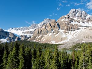 Preview wallpaper parks, canada, mountain, landscape, rock banff