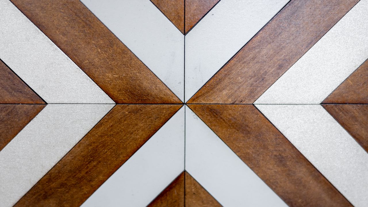 Wallpaper parquet, lines, wood, brown, white