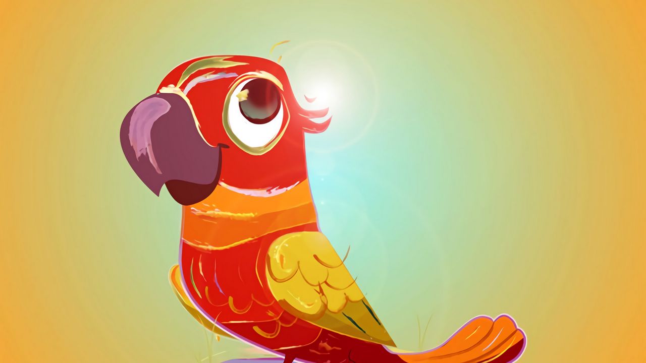 Wallpaper parrot, bird, bright, art