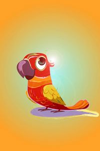 Preview wallpaper parrot, bird, bright, art