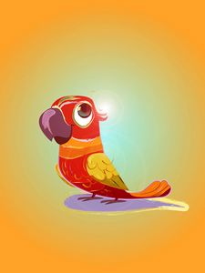 Preview wallpaper parrot, bird, bright, art