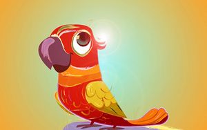 Preview wallpaper parrot, bird, bright, art