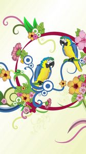 Preview wallpaper parrots, colorful, colors, patterns