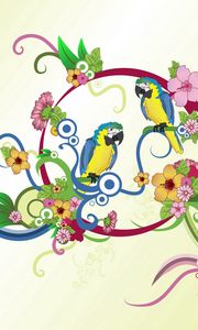 Preview wallpaper parrots, colorful, colors, patterns