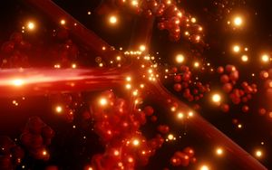 Preview wallpaper particles, molecules, structure, glow