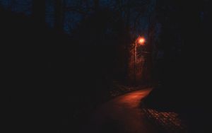 Preview wallpaper path, lantern, night, dark