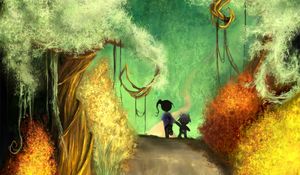 Preview wallpaper path, magic, art, children, walk