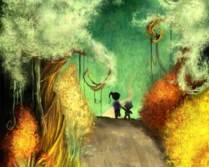 Preview wallpaper path, magic, art, children, walk