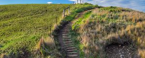 Preview wallpaper path, steps, hill, grass