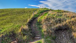 Preview wallpaper path, steps, hill, grass