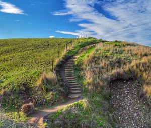 Preview wallpaper path, steps, hill, grass