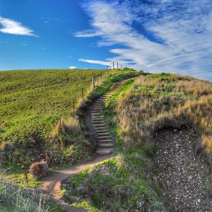 Preview wallpaper path, steps, hill, grass