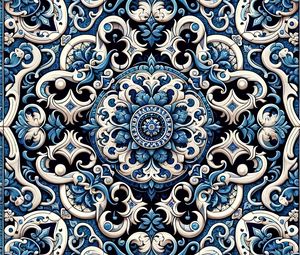 Preview wallpaper pattern, abstraction, blue, white, background