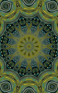 Preview wallpaper pattern, abstraction, kaleidoscope, green